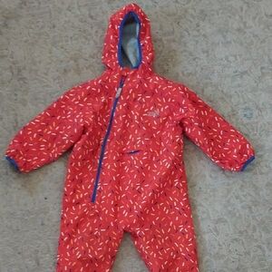 Kids Muddy Puddles One-Piece Lined Rainsuit Size 3T/4T